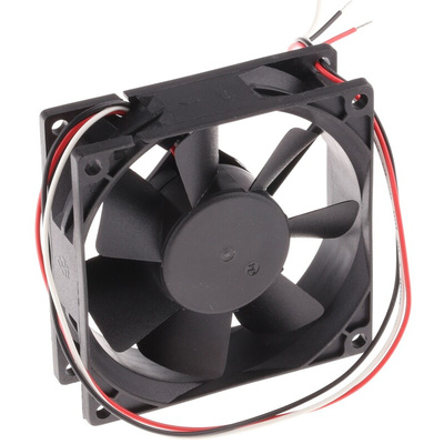 RS PRO Axial Fan, 12 V dc, DC Operation, 68m³/h, 2.9W, 180mA Max, 80 x 80 x 25mm