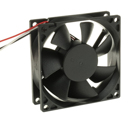 RS PRO Axial Fan, 24 V dc, DC Operation, 68m³/h, 2.41W, 100mA Max, 80 x 80 x 25mm
