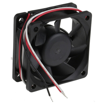 RS PRO Axial Fan, 12 V dc, DC Operation, 40.8m³/h, 2.8W, 230mA Max, 60 x 60 x 25mm