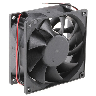 RS PRO Axial Fan, 24 V dc, DC Operation, 229.4m³/h, 16W, 700mA Max, 92 x 92 x 38mm