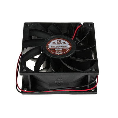 RS PRO Axial Fan, 48 V dc, DC Operation, 229.4m³/h, 17W, 400mA Max, 92 x 92 x 38mm