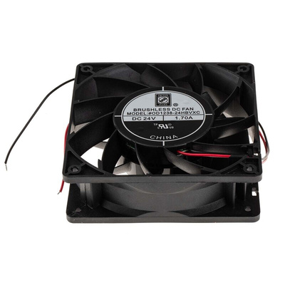 RS PRO Axial Fan, 24 V dc, DC Operation, 383.9m³/h, 40.8W, 1.7A Max, 120 x 120 x 38mm