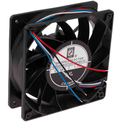 RS PRO Axial Fan, 24 V dc, DC Operation, 383.9m³/h, 40.8W, 1.7A Max, 120 x 120 x 38mm