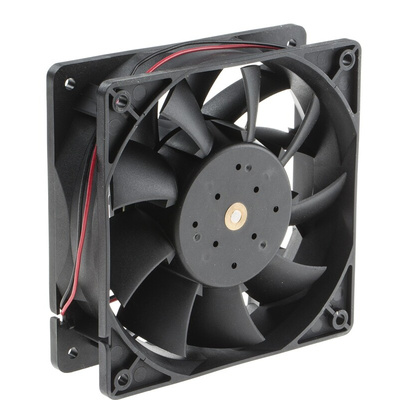RS PRO Axial Fan, 48 V dc, DC Operation, 383.9m³/h, 48W, 1A Max, 120 x 120 x 38mm