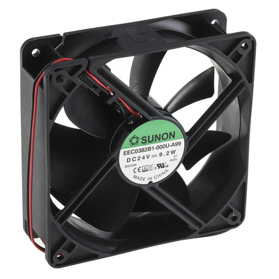 Sunon EE Series Axial Fan, 24 V dc, DC Operation, 234.6m³/h, 9.2W, 383mA Max, 120 x 120 x 38mm