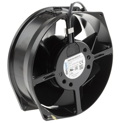 ebm-papst W2S130 Series Axial Fan, 115 V ac, AC Operation, 320m³/h, 38W, 560mA Max, 150 x 55mm