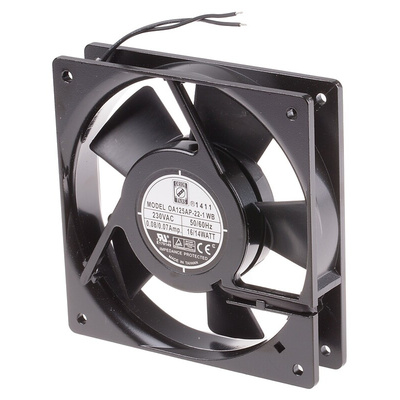 RS PRO Axial Fan, 230 V ac, AC Operation, 127.4m³/h, 14W, 120 x 120 x 25mm