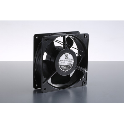 RS PRO Axial Fan, 230 V ac, AC Operation, 186.9m³/h, 15W, 120 x 120 x 38mm
