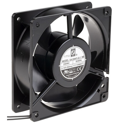 RS PRO Axial Fan, 230 V ac, AC Operation, 186.9m³/h, 15W, 120 x 120 x 38mm