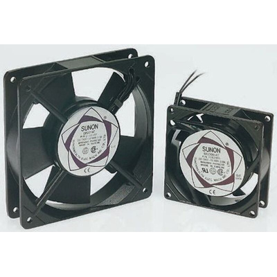 Sunon DP Series Axial Fan, 230 V ac, AC Operation, 144.4m³/h, 21W, 120mA Max, 120 x 120 x 38mm
