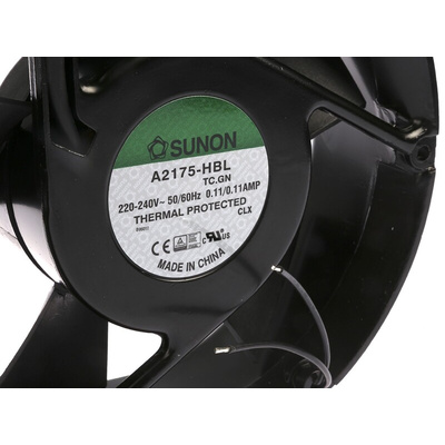 Sunon A2175 Series Axial Fan, 230 V ac, AC Operation, 344.9m³/h, 36W, 240mA Max, 172 x 150 x 51mm