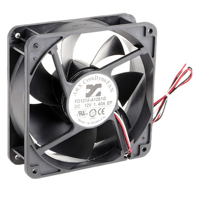 ARX CeraDyna Series Axial Fan, 12 V dc, DC Operation, 291.6m³/h, 14.4W, 1.2A Max, 120 x 120 x 38mm