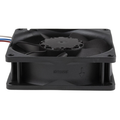 ebm-papst 8400 N Series Axial Fan, 12 V dc, DC Operation, 58m³/h, 1.4W, 80 x 80 x 25mm