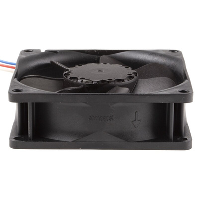 ebm-papst 8400 N Series Axial Fan, 12 V dc, DC Operation, 78m³/h, 2.2W, 80 x 80 x 25mm