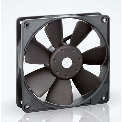 ebm-papst 4400 F Series Axial Fan, 24 V dc, DC Operation, 170m³/h, 5W, IP20, 119 x 119 x 25mm