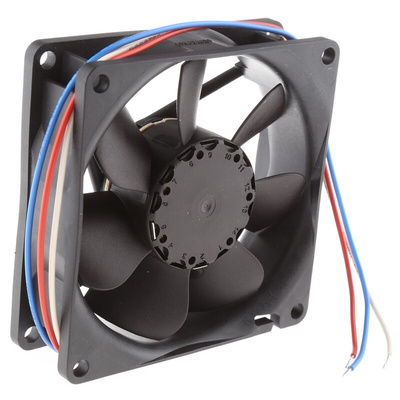 ebm-papst 8400 N Series Axial Fan, 24 V dc, DC Operation, 33m³/h, 700mW, 80 x 80 x 25mm