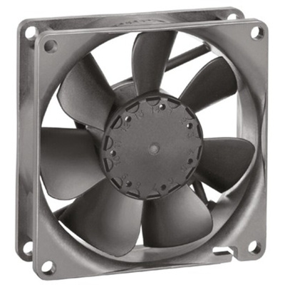 ebm-papst 8400 N Series Axial Fan, 24 V dc, DC Operation, 58m³/h, 1.4W, 80 x 80 x 25mm