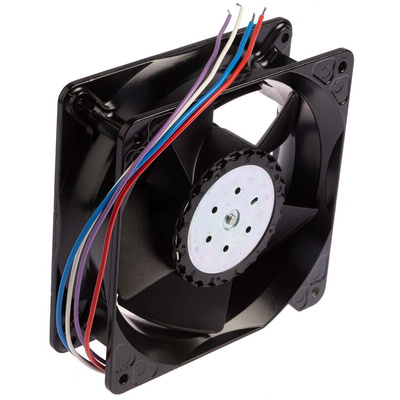 ebm-papst 4100 NH7 - S-Force Series Axial Fan, 24 V dc, DC Operation, 500m³/h, 90W, 119 x 119 x 38mm