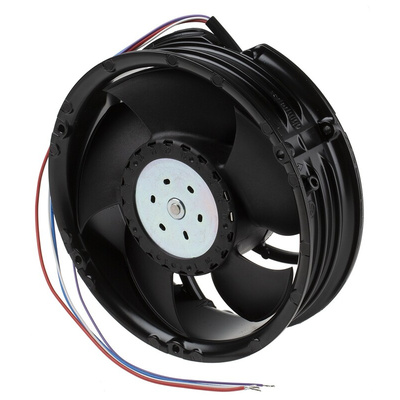 ebm-papst 6300 TD - S-Force Series Axial Fan, 12 V dc, DC Operation, 600m³/h, 40W, 172 x 51mm