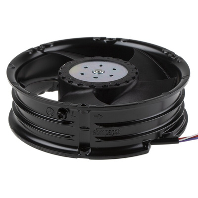 ebm-papst 6300 TD - S-Force Series Axial Fan, 12 V dc, DC Operation, 600m³/h, 40W, 172 x 51mm