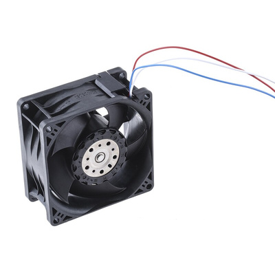 ebm-papst 8200 J Series Axial Fan, 12 V dc, DC Operation, 190m³/h, 26W, 80 x 80 x 38mm