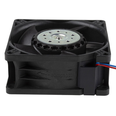 ebm-papst 3200 J - S-Force Series Axial Fan, 24 V dc, DC Operation, 280m³/h, 50W, 92 x 92 x 38mm