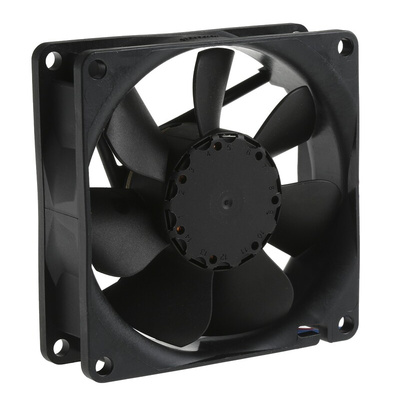 ebm-papst 8400 N Series Axial Fan, 24 V dc, DC Operation, 69m³/h, 2W, 85mA Max, IP20, 80 x 80 x 25mm