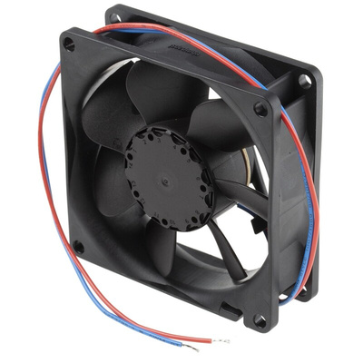 ebm-papst 8400 N Series Axial Fan, 12 V dc, DC Operation, 69m³/h, 2W, 167mA Max, 80 x 80 x 25mm