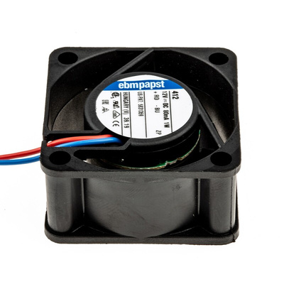 ebm-papst 400 Series Axial Fan, 12 V dc, DC Operation, 10m³/h, 800mW, 67mA Max, 40 x 40 x 20mm