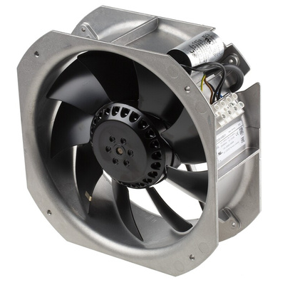 ebm-papst W2E200H Series Axial Fan, 115 V ac, AC Operation, 925m³/h, 64W, 580mA Max, 225 x 225 x 80mm