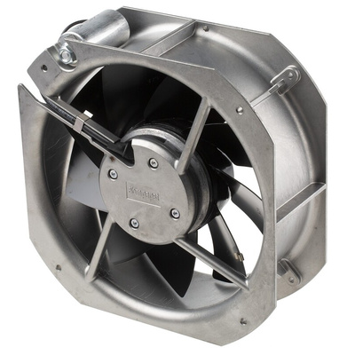 ebm-papst W2E200H Series Axial Fan, 115 V ac, AC Operation, 925m³/h, 64W, 580mA Max, 225 x 225 x 80mm