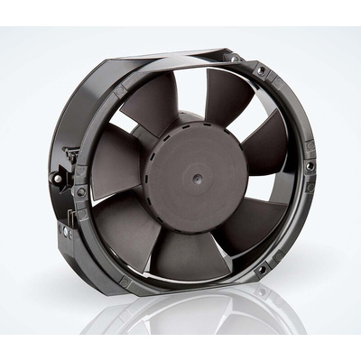 ebm-papst 6400 Series Axial Fan, 24 V dc, DC Operation, 410m³/h, 17W, 750mA Max, IP20, 172 x 150 x 51mm