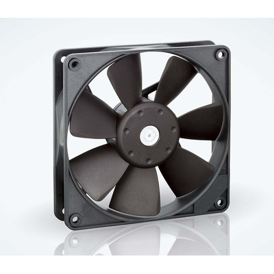 ebm-papst 4400 F Series Axial Fan, 24 V dc, DC Operation, 140m³/h, 3.2W, 130mA Max, IP20, 119 x 119 x 25mm