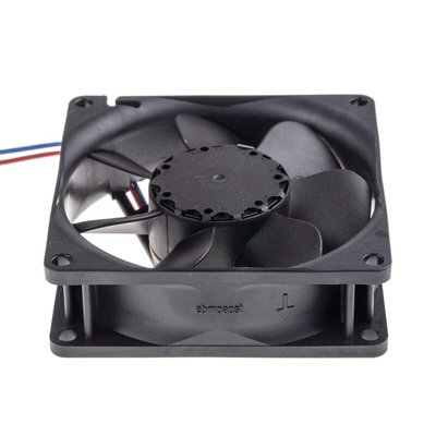ebm-papst 8400 N Series Axial Fan, 12 V dc, DC Operation, 79m³/h, 2.8W, 233mA Max, 80 x 80 x 25mm