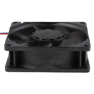 ebm-papst 8400 N Series Axial Fan, 24 V dc, DC Operation, 58m³/h, 1.4W, 58mA Max, 80 x 80 x 25mm