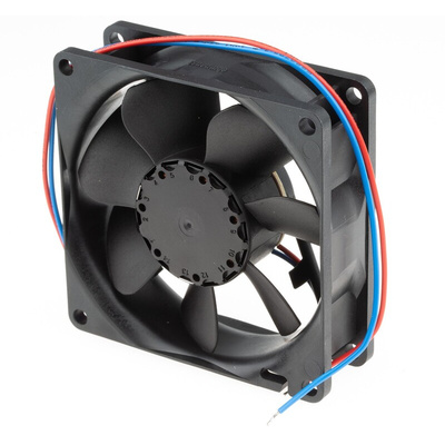 ebm-papst 8400 N Series Axial Fan, 24 V dc, DC Operation, 69m³/h, 2W, 83mA Max, 80 x 80 x 25mm