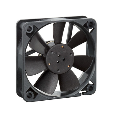 ebm-papst 600 F Series Axial Fan, 12 V dc, DC Operation, 29m³/h, 1W, 83mA Max, 60 x 60 x 15mm