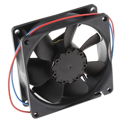 ebm-papst 8400 N Series Axial Fan, 24 V dc, DC Operation, 69m³/h, 2W, 83mA Max, 80 x 80 x 25mm