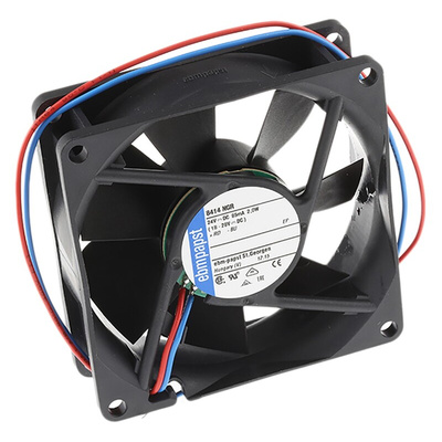 ebm-papst 8400 N Series Axial Fan, 24 V dc, DC Operation, 69m³/h, 2W, 83mA Max, 80 x 80 x 25mm