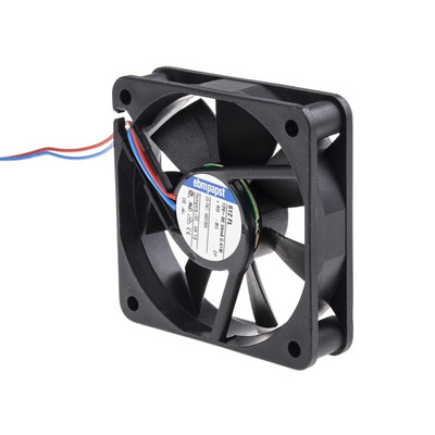 ebm-papst 600 F Series Axial Fan, 12 V dc, DC Operation, 19m³/h, 400mW, 33mA Max, 60 x 60 x 15mm