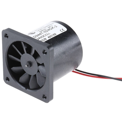 Micronel D340T Series Axial Fan, 24 V dc, DC Operation, 16.56m³/h, 960mW, 50mA Max, 40 x 40 x 36mm