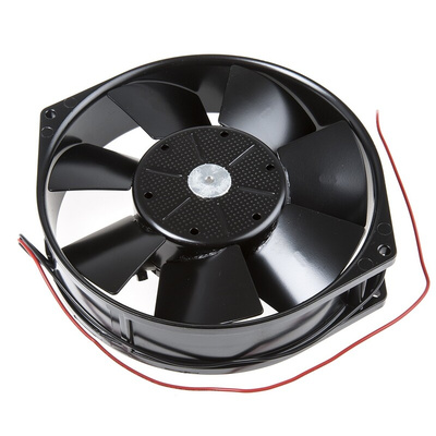 ebm-papst 7100 N Series Axial Fan, 24 V dc, DC Operation, 308m³/h, 12W, 500mA Max, 150 x 38mm