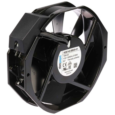 ebm-papst W2E142 Series Axial Fan, 115 V ac, AC Operation, 330m³/h, 27 → 28W, 235mA Max, 172 x 150 x 38mm