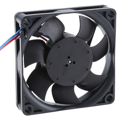 ebm-papst 700 F Series Axial Fan, 24 V dc, DC Operation, 44m³/h, 1.5W, 63mA Max, 70 x 70 x 15mm
