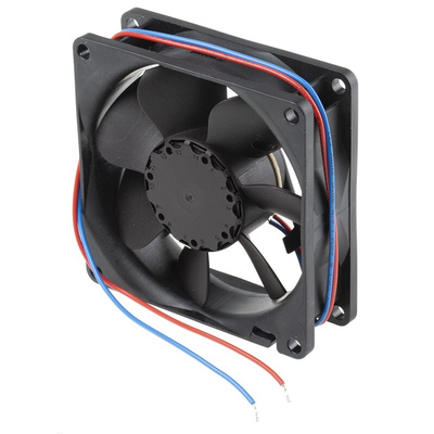 ebm-papst 8400 N Series Axial Fan, 12 V dc, DC Operation, 79m³/h, 2.1W, 180mA Max, 80 x 80 x 25mm