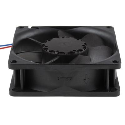 ebm-papst 8400 N Series Axial Fan, 12 V dc, DC Operation, 79m³/h, 2.1W, 180mA Max, 80 x 80 x 25mm