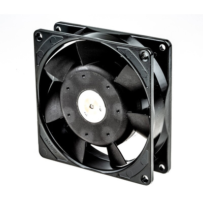 ebm-papst 3900 Series Axial Fan, 230 V ac, AC Operation, 59m³/h, 11W, 48mA Max, 92 x 92 x 25mm