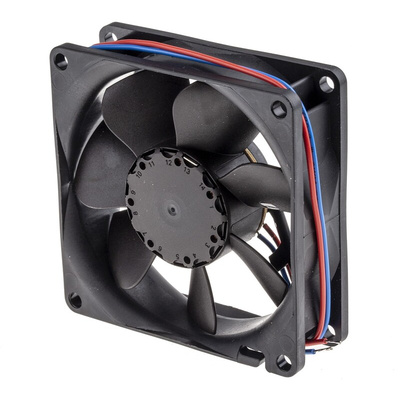 ebm-papst 8400 N Series Axial Fan, 12 V dc, DC Operation, 45m³/h, 900mW, 75mA Max, 80 x 80 x 25mm