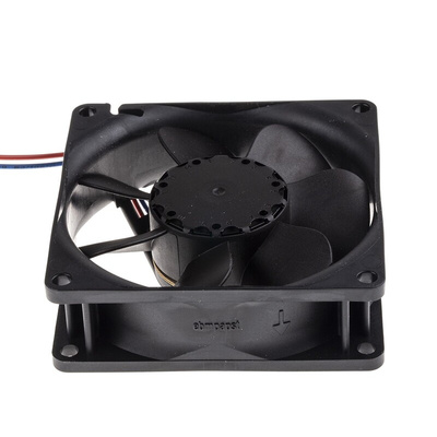 ebm-papst 8400 N Series Axial Fan, 12 V dc, DC Operation, 45m³/h, 900mW, 75mA Max, 80 x 80 x 25mm