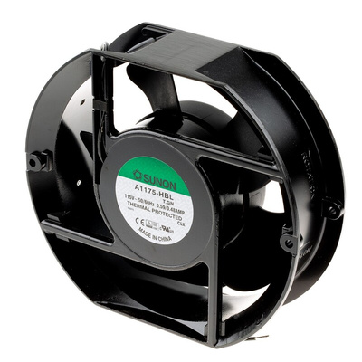 Sunon A1175 Series Axial Fan, 115 V ac, AC Operation, 302m³/h, 36W, 480mA Max, 172 x 150 x 51mm